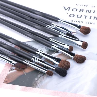 China Angular Blush 10 Pcs/Sets Custom Logo Makeup Brushes For Eyeshadow Foundation Eyebrow Lip for sale