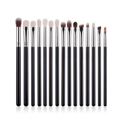 China Angular Blush High End Free Matching 15pcs White Goat Hair Concealer Eye Brushes Makeup Brush Set for sale