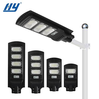 China ROAD HUAYING Integrated Motion Sensor Outdoor ABS 60w 120w 180w 240w 300w All In One Solar LED Street Light for sale