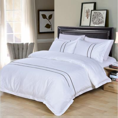 China Cheap Hotel Comfort Soft Premium Anti-Pull Single Bed Sheet Set White Cotton Bed Sheets Hotel King Size for sale