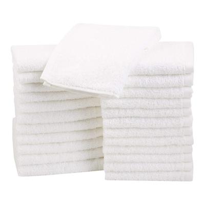 China New Quality Made Safe For Hotel Kids 12X12 Spell 100% White Terry Small Square Towel Cotton Hotel Stock for sale