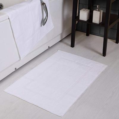 China Washable Customized 100% Jacquard Woven Cotton Bedroom Floor Tub Mats For Hotel for sale