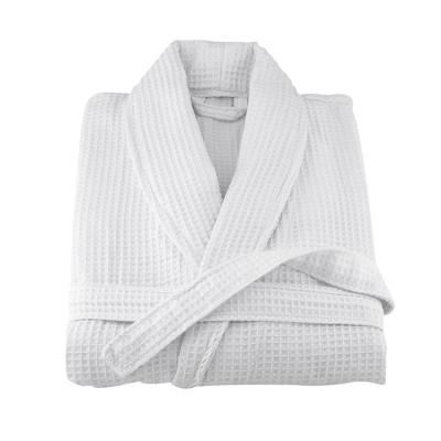 China Breathable Soft Waffle Fabric Plus Size Hotel Mens Bathrobes SPA 100% Cotton for sale