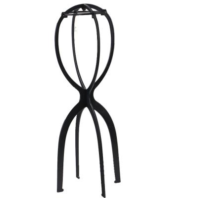 China For Wig Display ZJ-11 The Biggest Plastic Foldable Black Wig Stand For Putting Wigs for sale