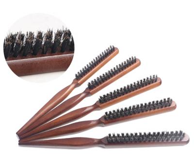 China Home Wooden Handle Hair Comb With Bristle Teeth for sale