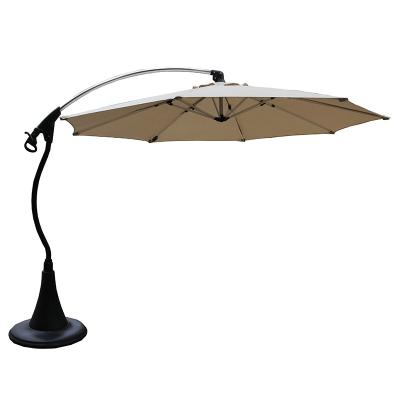 China Modern Outdoor Patio Umbrella Hanging Banana Parasol Large Size Hand Lift Easy Open Garden Umbrella for sale