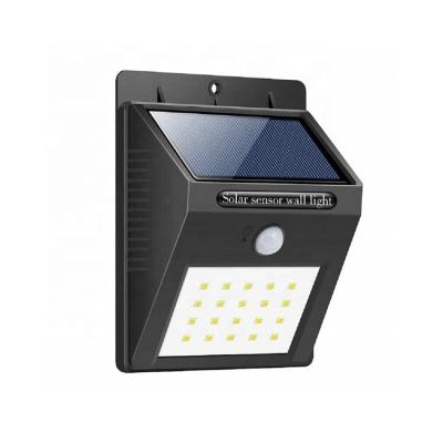 China Residential Wholesale Price 20 Led Motion Sensor 300 Waterproof Outdoor Solar Wall Lamp Light for sale