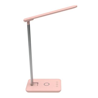 China Modern Multifunctional Creative Folding LED Desk Lamp Mobile Phone 10w USB Wireless Fast Charging Reading Lamp for sale