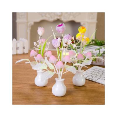 China Modern Colorful Unique Flower Lamp Colors Changing Decoration Sensor Night Light Energy Saving for sale