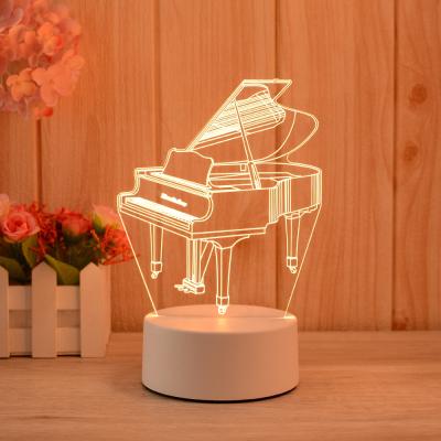 China Modern Creative Anime Lamparas 3D Illusion LED Base Christmas Acrylic Lamp Kid's Room Decor Night Light for sale