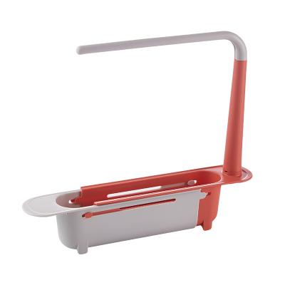 China Adjustable Sink Organizer Sink Rack Sink Basket Drain Retractable Expandable Telescoping Viable Storage Rack for sale