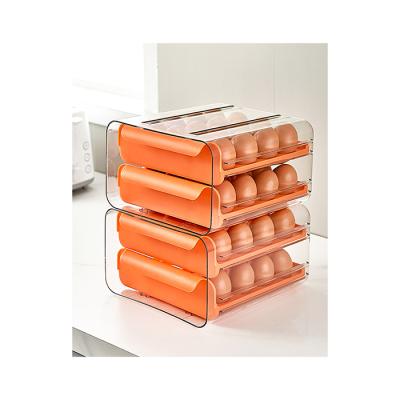 China 2021 New Arrival Amazon Kitchen Transparent Drawer Egg Plastic Hot Selling Storage Box for sale