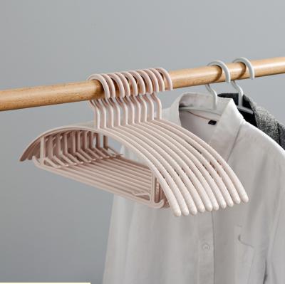 China Coastal Home Drying Multifunctional Non-slip Plastic Hanger Traceless Coat Hanger Cool Clothes Hanger Rack for sale