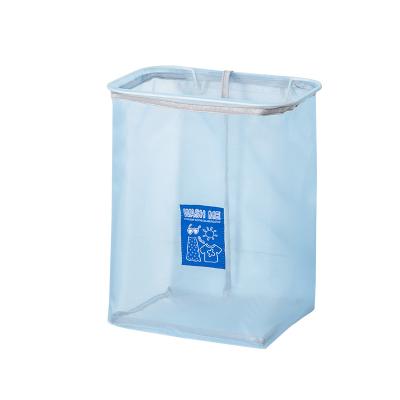 China Zen Household Nylon Mesh Folding Ripstop Laundry Bag Asian Folding Basket Bag Portable Laundry Hamper Bag for sale