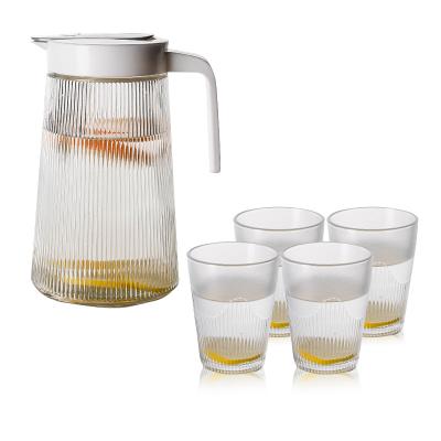 China Viable Water Bottle Cold Glass Cup Large Capacity Water Bottle Cold Set for sale