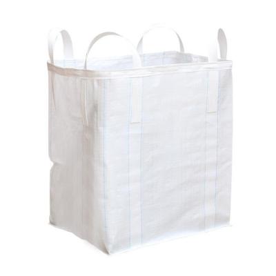 China Big Bag 1 Ton Bag UV Construction 1500 Kg Genuine Leather Big Bag White for sale