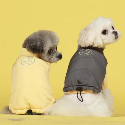 China Sustainable Pet Clothes Warm Winter Dog Clothes Fashion Dog Stripper Winter Jacket for sale