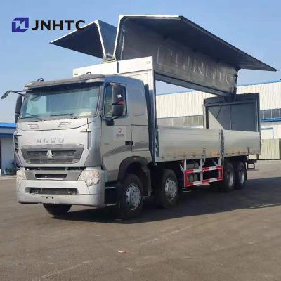 China Collect and Transport Sinotruk HOWO Cargo Truck 8X4 12 Wheeler Wing Van Wingspan Box Cargo Truck Wing Open Lorry Truck for sale