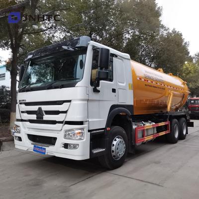 China SINOTRUK HOWO Heavy Duty 10 Wheels 15 Tons 20cbm Vacuum Sewage Truck 20000L Suction Truck for sale