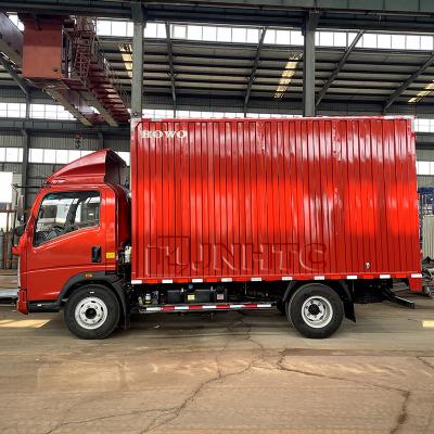 China mini van truck metal barrier rice food transport flatbed cargo truck howo 4x2 cargo box for sale