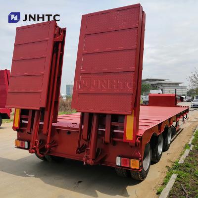 China JNHTC Heavy Duty Transport Factory Price 60 Ton 80 Ton 100 Ton 3 Or 4 Axles Low Bed Truck Trailers for sale