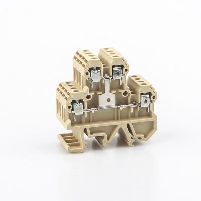 China Two Tier Din Rail Wire Conductor DK-4QV/35 Weidmuller Connector Screw Clamp Terminal Block Inflaming Type DK4QV/35 DK-4QV/35 for sale