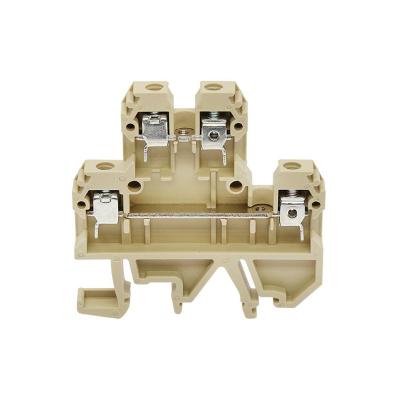 China Din Rail Wire Conductor DK-4Q/35 Weidmuller Connector Feed Through Double Row Multi Terminal Block Conductor DK4Q/35 DK-4Q/35 for sale