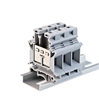 China TB Din Rail The A.W.G. UK-16 Class Connector Screw Terminal Strip Block UK16 12-4 Universal for sale