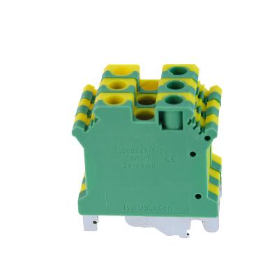 China PE TB Din Rail A.W.G. USLKG-6N Class Connector Ground Screw Wire Conductor USLKG6 24-8 Universal for sale