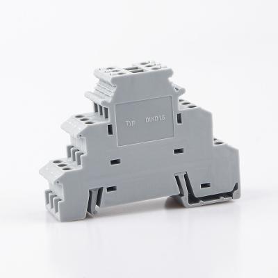 China A.W.G. Din Rail Terminal Block DIKD-1.5 Three Layer 3 Level Sensor Actuator Wire Connector DIKD1.5 Wire 24-12 Conductor Triple for sale