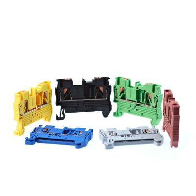 China Drive in from the Din Rail Terminal Block PT-2.5 A.W.G. Connector Spring Screwless Electrical Wire Conductor Terminal Block PT2.5 24-12 Terminal for sale