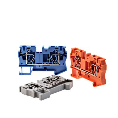 China TB Din Rail The A.W.G. ST-6 ST6 20-8 Connectors Spring Cage Connection Terminal Blocks Electrical Wiring Pull Pull for sale