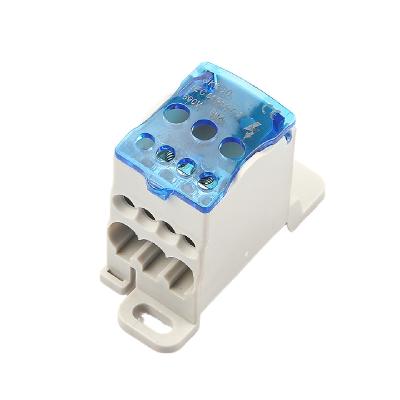 China UKK 80A Din Rail Distribution Box Block One In Outlet Multiple Power Electrical Wire Connector Junction Box Universal Terminal Block UKK 80A for sale