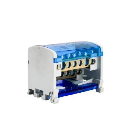 China WDH207 modular block DIN rail terminal block WDH207 power distribution box screw universal electrical wire junction box for sale