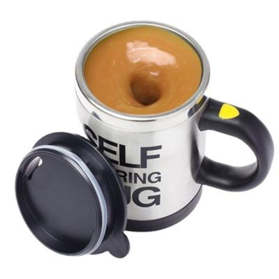 China OEM New Arrival Stainless Steel Viable Insulated Self Double Stirring Mug Travel Auto Blending Coffee Mug With Customized Logo for sale