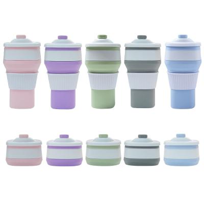 China Best Selling Sustainable Reusable Travel 300ml Collapsible Collapsible Mug Silicone Reusable Camping Coffee Mug for sale