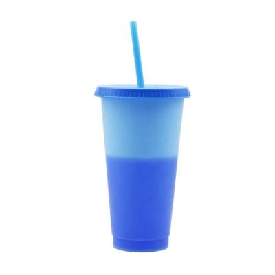 China Wholesale Custom Viable 720ml Logo Reusable Glitter Tumbler With Lid And Custom Plastic PP Straw for sale