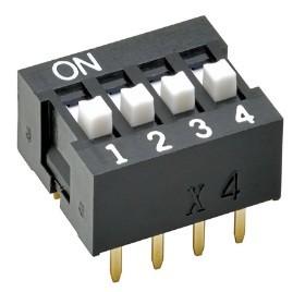 China De Onderdompeling van a6e-4104-n OMRON SMD schakelt van SPST 4 de Opgeheven Spelden van Dia0.025a 24VDC PC in Te koop