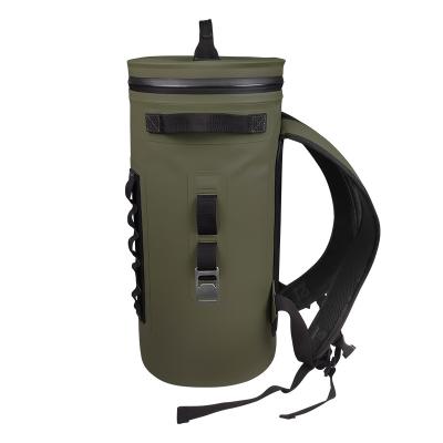 China OEM reutilizable resistente al agua de la mochila suave del refrigerador del verde militar en venta