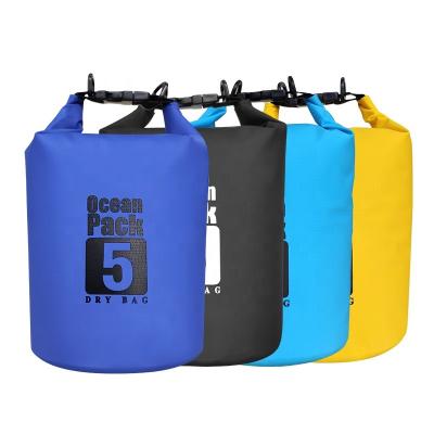 China Blauw Zwart Geel PVC Waterdichte Dry Bag Voor Outdoor Adventures OEM Te koop