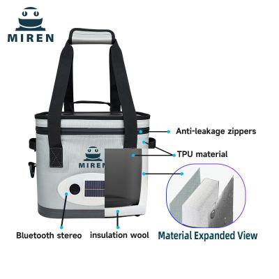 China New Trend New Product! 24-Can Insulated Cooler Bag With Bluetooth Audio And Coloured Ambient Lighting for sale