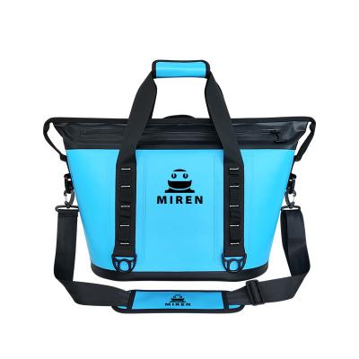 China Bolsa de refrigeración suave aislada a prueba de fugas de 30L azul personalizable para picnics al aire libre en venta