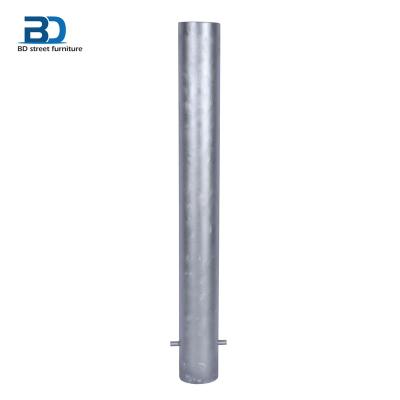 China Hot Dipped Galvanized Carbon Steel 140mm Root Fixed Static Cement In Post Bollard for sale