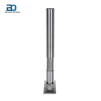 China 304ss 304ss Stainless Steel Flexible Spring Bendable Down Disabled Parking Lot Protector Bollard for sale