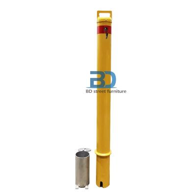 China Garden Fence Carbon Steel Keyed Parking In-ground Lift Up Post Removable for sale