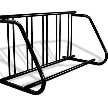 China Carbon Steel Vertical Bike Rack - Single Sided Parking - D Shaped Frame Commercial Rack Bike Racks 5 Spaces Single Sided Steel Rack Bike Rack for sale