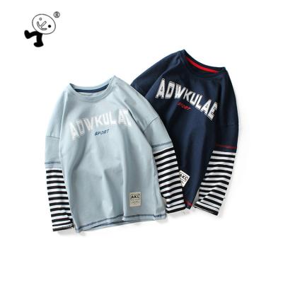 China Wholesale Cheap Factory Logo Boy T-shirt Custom Kids Anti Shrink Long Sleeve Casual T Shirt for sale