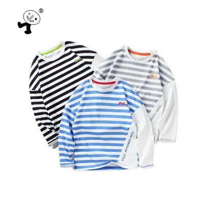 China Custom Design Cotton Long Sleeve T-shirt Manufacturer Anti-Shrink Hot Selling 100% Shirt For 4-14 Years Old Boys for sale