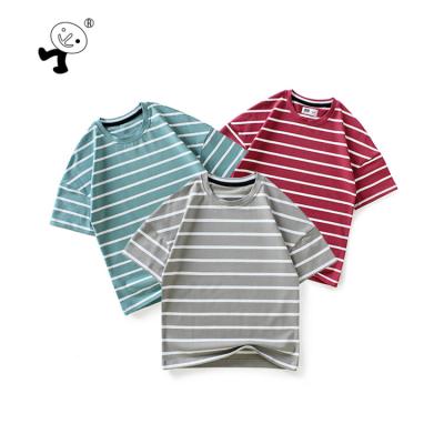 China Anti-Shrink Factory Customize Kids Apparel T-Shirt Young Boys Short Sleeve Casual T-Shirt for sale