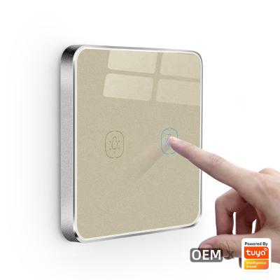 China Tempered Glass + Zigbee Smart Switch APP Aluminum Alloy Frame Lifetime UK EU Standard 2way Lamp Switch Custom Glass Lamp Switch for sale